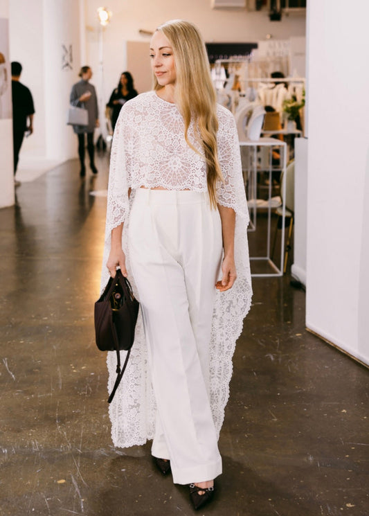 The Lace Bridal Cape by Samantha Wood