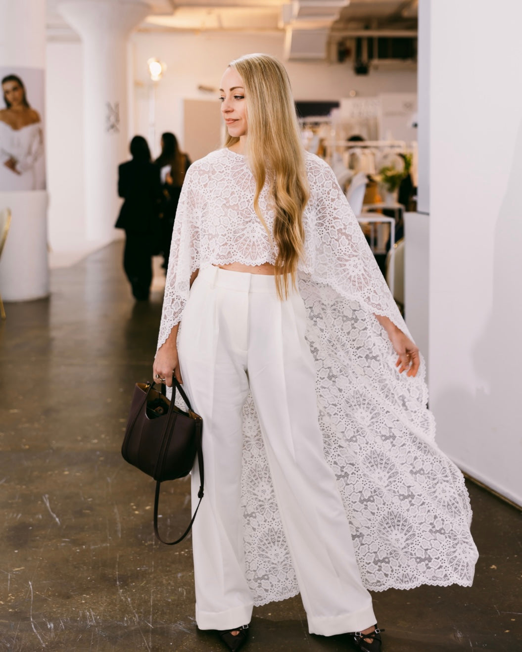 The Bridal Cape in Ivory Lotus or Floral Lace