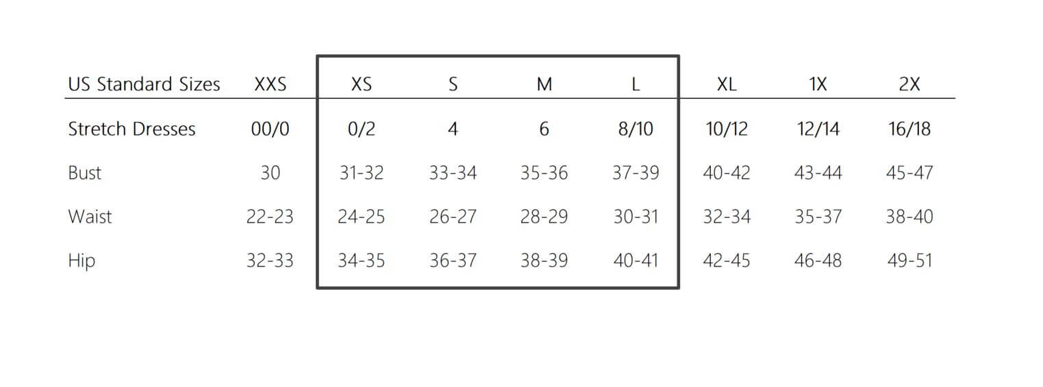 Size Chart – The Dress Designer